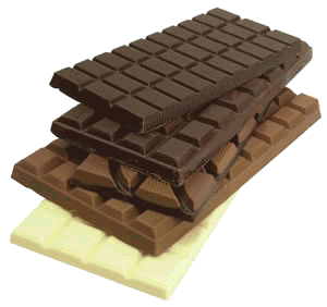 Tabliczki różnych czekoladek